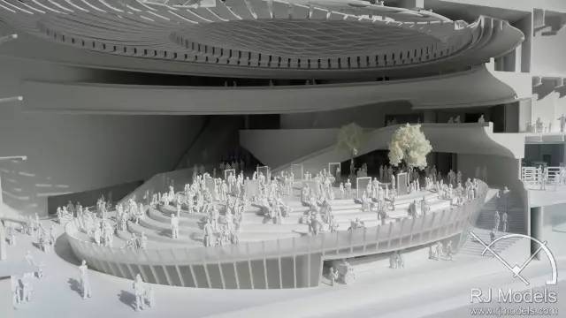 ▲戲曲中心概念模型的特色吊頂。